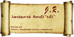 Jandaurek Renátó névjegykártya